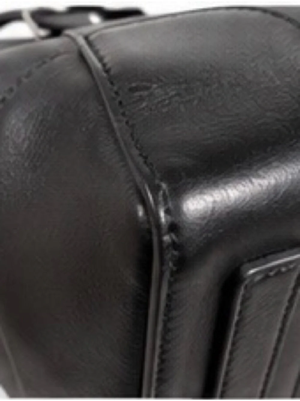 Ralph Lauren Ricky 33 Black Soft Calfskin Leather Satchel Made in Italy